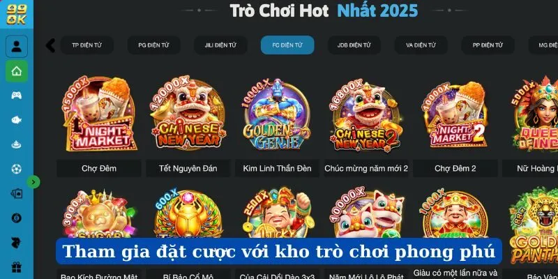 Tham gia đặt cược với kho trò chơi phong phú
